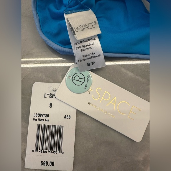 NWT! L*Space One Wave Reversible Bikini Top. Size Small $99 - Picture 5 of 5